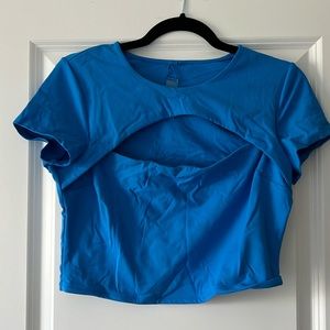 Blue Garage Cut-Out Top